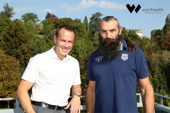 Nicoals Odet - DG Hardis Group - et Sébastien Chabal - ex-international de rugby à XV